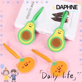 Daphne ป้ายแท็กซิลิโคน ลายผลไม้ อะโวคาโด ส้ม น่ารัก แบบพกพา อุปกรณ์เสริม สําหรับติดกระเป๋าเดินทาง