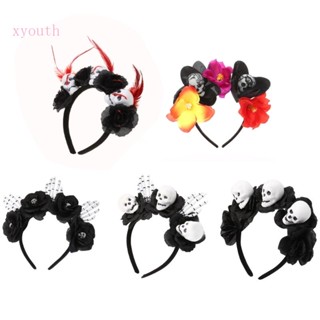 Halloween Skull Head Headband Headband Hair Hoop Headband Flower Decorative