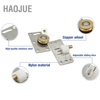 HaoJue 2 ชิ้น 75*38 มิลลิเมตรสแตนเลสประตูตู้เลื่อนล้อเดี่ยวตู้ประตู Roller