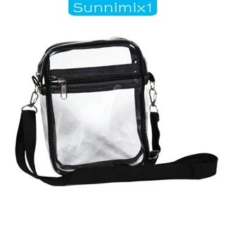 [Sunnimix1] กระเป๋าเครื่องสําอาง PVC แบบใส กันน้ํา มีซิป สําหรับชายหาด กลางแจ้ง