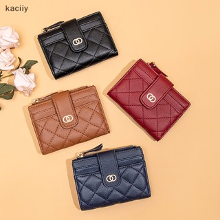 Kaciiy กระเป๋าสตางค์ หนัง PU ใบเล็ก มีซิป น่ารัก ใส่เหรียญ บัตรได้ สําหรับผู้หญิง