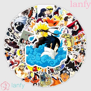 Lanfy สติกเกอร์ฉลาก ลายการ์ตูนนารูโตะ กันน้ํา สําหรับติดตกแต่งกีตาร์ แล็ปท็อป สเก็ตบอร์ด DIY