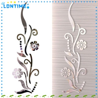 Lontime สติกเกอร์กระจกอะคริลิค ลายดอกไม้ ลอกออกได้ สําหรับติดตกแต่งผนังบ้าน ห้องนอน พื้นหลังทีวี