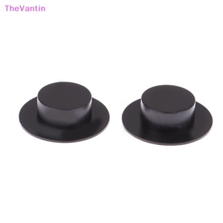 Thevantin หมวกพลาสติก ขนาดเล็ก 3.7 ซม. สีดํา สําหรับตกแต่งบ้านตุ๊กตา 10 ชิ้น