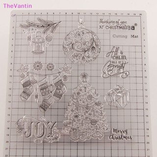 Thevantin แสตมป์ยางซิลิโคนใส ลายคริสต์มาส สําหรับตกแต่งสมุดภาพ DIY