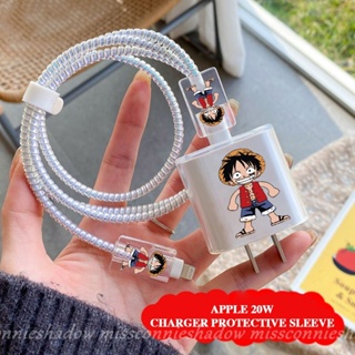 เคสอะแดปเตอร์สายชาร์จ USB ลายการ์ตูนอนิเมะ One Piece ชินจัง หมีน่ารัก สําหรับ Apple 18 20W