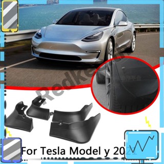 บังโคลน ไม่ต้องเจาะ สําหรับ Tesla Model Y 2021 4 ชิ้น [Redkee.th]