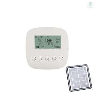 Tuya WiFi Digital Water Timer Intelligent Automatic Micro-drip Irrigation Controller with Solar Panel for Automatic Garden Watering System Compatible with Alexa Google Voice Control