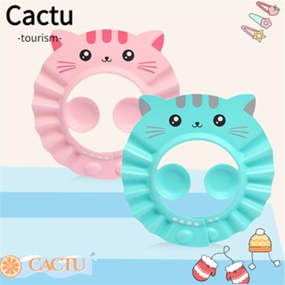 Cactu หมวกอาบน้ําเด็ก ป้องกันหู กันน้ํา ปรับได้ แชมพูโล่