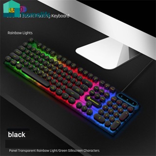 D500 Mechanical Feel Punk Luminous Keyboard and Mouse Set Wired Computer Notebook Universal home home home