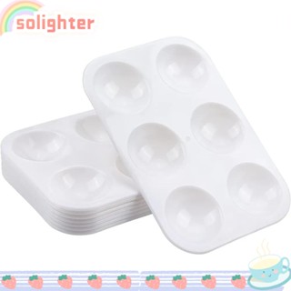 Solighter ถาดสีน้ํา พลาสติก 6 หลุม 5 ชิ้น