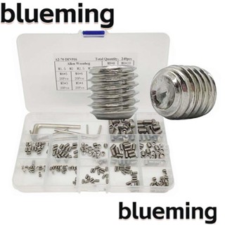 Blueming2 ชุดซ็อกเก็ตหัวหกเหลี่ยม สกรูสเตนเลส 12 ขนาด M3-M8 240 ชิ้น