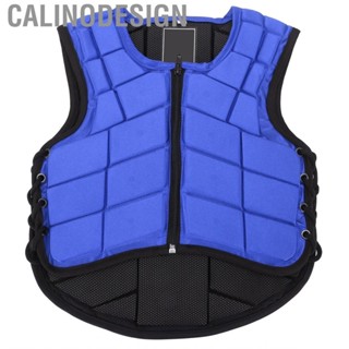 Calinodesign Kids Horse Riding Vest  Equestrian Protective Foam Padded Blue with for All Seasons Training