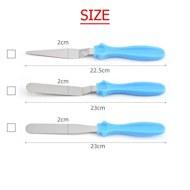 ส่งฟรี ชุดสปาตูลา 3IN1(แบบตรง/แบบงอ/ที่แซะเค้ก) รูปที่ 5