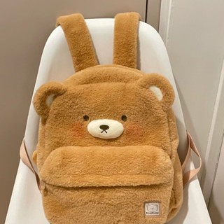 Plush bear bag girl 2023 new fashion autumn and winter fashion large-capacity bag lovely one-shoulder bag