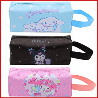 Yb1 Sanrio Kuromi Cinnamoroll กระเป๋าดินสอ หนัง PU ลายการ์ตูนน่ารัก ความจุขนาดใหญ่ สําหรับนักเรียน