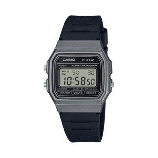 CASIO นาฬิกาข้อมือ CASIO รุ่น F-91WM-1BDF วัสดุเรซิ่น สีดำ