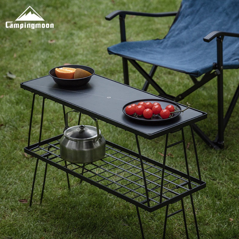 Campingmoon T-229 Series Camping โต๊ะพับอลูมิเนียมตารางกลางแจ้งปิคนิคผสมตารางเพดาน Camping อุปกรณ์