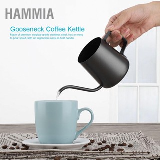 HAMMIA หม้อต้มกาแฟคอห่านสแตนเลสขนาด 350 มล. เครื่องชงกาแฟแบบหยด