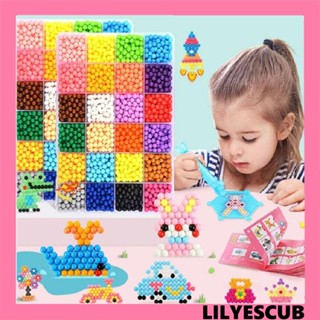 Lilyescub ลูกปัดสเปรย์น้ํา คริสตัล 3D ของเล่นมายากล สําหรับเด็ก 1000 ชิ้น ต่อกล่อง