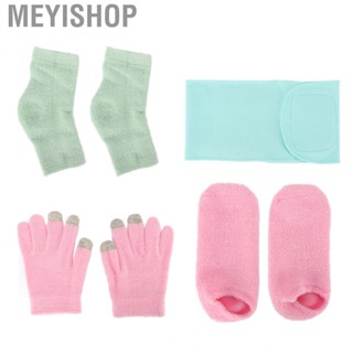 Meyishop Gel Moisturizing Glove Sock Blue Neck  Spa  and Socks Set Balances Oil Secretion Soften Keratin Touch Screen