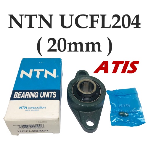 NTN UCFL204D1 ( หน่วยแบริ่งหน้าแปลนรูปไข่ 20 มม.