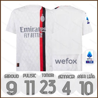 เสื้อกีฬาแขนสั้น ลายทีม NS2 2023-2024 AC Milan Giroud Leao Tomori พลัสไซซ์ SN2