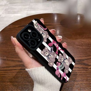 เคสโทรศัพท์มือถือหนังนิ่ม ลายการ์ตูนหมีน่ารัก แฟชั่น สําหรับ Huawei Nova 3i 7i 7 8 9 10 11 11i SE Honor 90 70 P30 P40 P50 P60 Art Lite Pro 5G | Hn B140