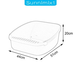 [Sunnimix1] กระทะกึ่งเปิด ขนาดเล็ก อุปกรณ์เสริม สําหรับสัตว์เลี้ยง แมว กระต่าย