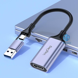 4k USB 3.0 Type-C การ์ดจับภาพวิดีโอ HDMI อะแดปเตอร์สายเคเบิลวิดีโอ USB Type-C เป็น HDM สําหรับพีซี แล็ปท็อป โทรศัพท์ กล้อง [Misse.Th]