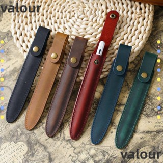 Valour กระเป๋าดินสอ หนังวัวแท้ แฮนด์เมด 6 สี 175*27 มม.