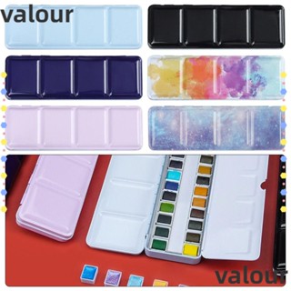 Valour กล่องเก็บพาเลทสีน้ําเปล่า โลหะ พับได้ หลายสี สําหรับวาดภาพระบายสี