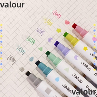 Valour ปากกาไฮไลท์ รูปดอกไม้ 6 สี ต่อชุด