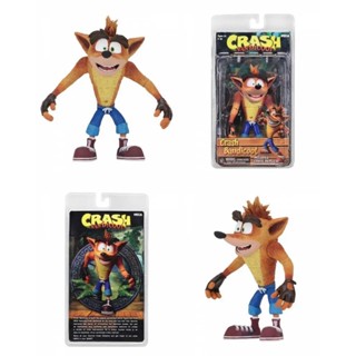 Neca ฟิกเกอร์ PVC รูปปั้นอนิเมะ Crash Bandicoot ขนาด 6 นิ้ว