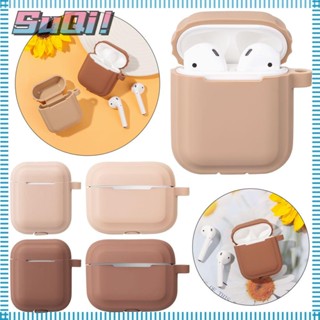 Suqi เคสหูฟัง TPU เรียบง่าย สําหรับ AirPods1 2