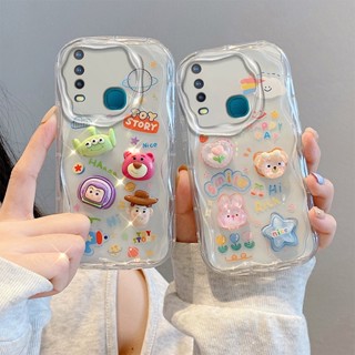 เคสโทรศัพท์มือถือ tpu นิ่ม แบบใส ลายก้อนเมฆ หมีน้อย พร้อมตุ๊กตาหมี สําหรับ Vivo Y17 Y15 Y12 U10 Y11 Y17 TY