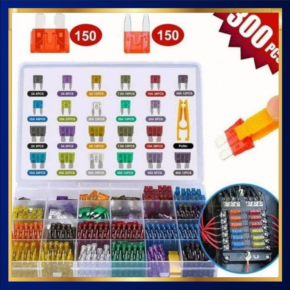 ใบมีดฟิวส์รถยนต์ขนาดกลางพร้อมกล่อง 300 ชิ้น - OC-300