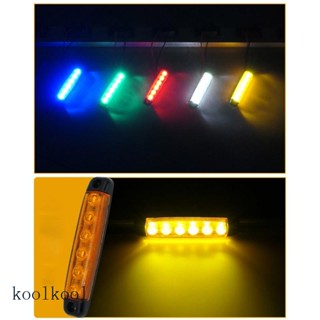 Kool ไฟท้าย Led 6 ดวง 12-24V สําหรับรถบรรทุก รถพ่วง 2 ชิ้น