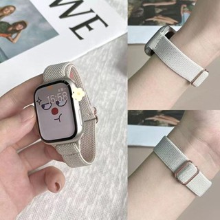 สายรัดไนลอนบางสําหรับ Smart Watch Series 10 9 7 6 5 SE 8 40 มม.41 มม.38 มม.นาฬิกาสร้อยข้อมือสําหรับ i-Watch 46 มม.49 มม.44 มม.45 มม.42 มม.46 มม.4 3 2