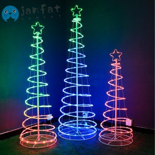 Janfat โคมไฟเกลียว LED 8 โหมด สีดรีม สําหรับตกแต่งต้นคริสต์มาส