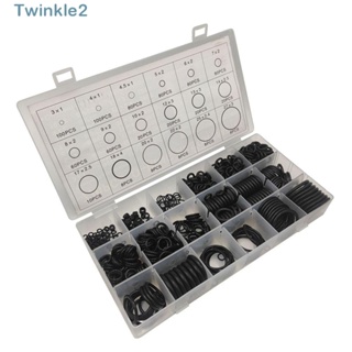 Twinkle ชุดแหวนยางโอริงซีลปะเก็น 18 ขนาด กันน้ํา สีดํา 770 ชิ้น