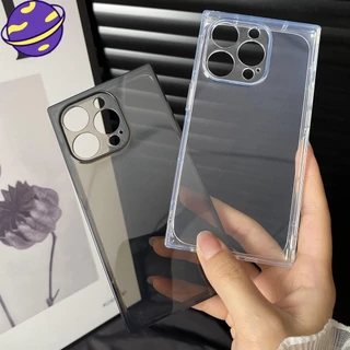 เคสโทรศัพท์ใสทรงสี่เหลี่ยมสําหรับ IPhone 17 16 15 14 13 12 11 Pro X XS Max 17air Plus ฝาหลังปลอกอ่อน