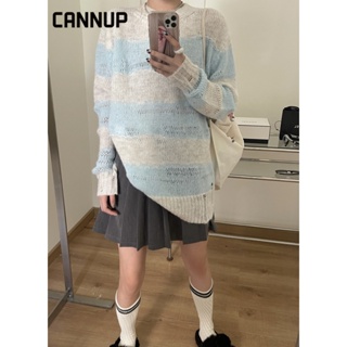 Cannup เสื้อคลุม เสื้อกันหนาว สบายๆ วินเทจ สไตล์ นุ่มนวล WMY2390HWH37Z230915