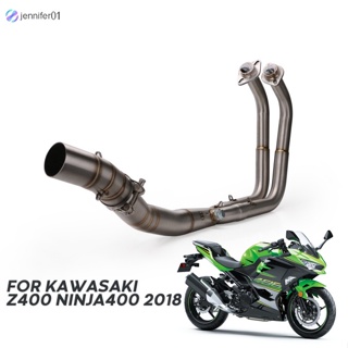 Jen ท่อไอเสียรถจักรยานยนต์ 51 มม. พร้อมเซนเซอร์ สําหรับ Kawasaki Ninja 400 EX400 18-19