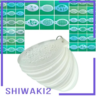 [Shiwaki2] แผ่นแม่แบบ ลายฉลุ ใช้ซ้ําได้ ล้างทําความสะอาดได้ สีขาว สําหรับแต่งหน้า 42 ชิ้น