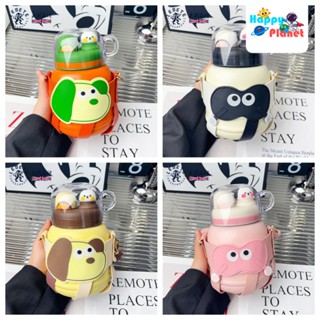 พร้อมส่ง ส่งฟรี ราคาโปรโมชั่น กระติกน้ําสุญญากาศ ลายการ์ตูนสุนัข Tiktok Tiktok Wangzai พร้อมฝาปิด สําหรับนักเรียนประถม
