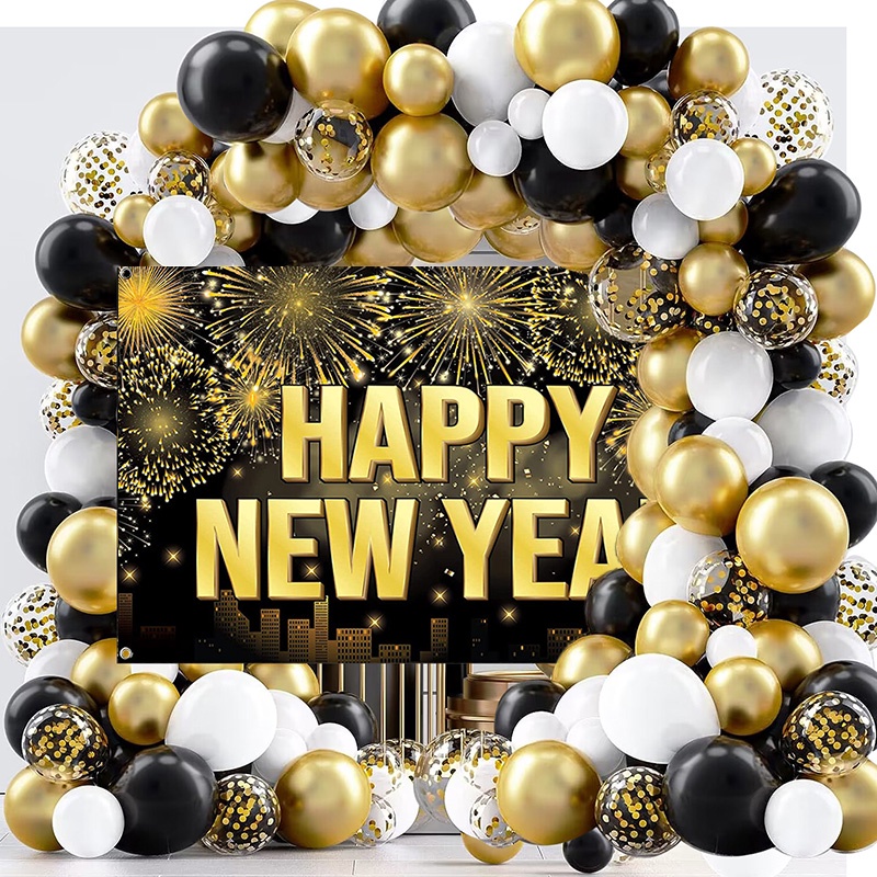 ภาพพื้นหลัง ลาย Happy New Year ดอกไม้ไฟ สร้างสรรค์ สําหรับตกแต่งบ้าน 2024