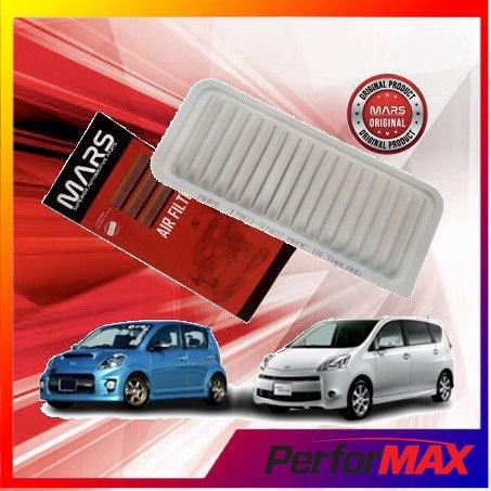 MARS PERFORMANCE- ไส้กรองอากาศเครื่องยนต์ TOYOTA PASSO K3 1.3 QNC10/TOYOTA PASSO SETTE 3SZ M502 M512