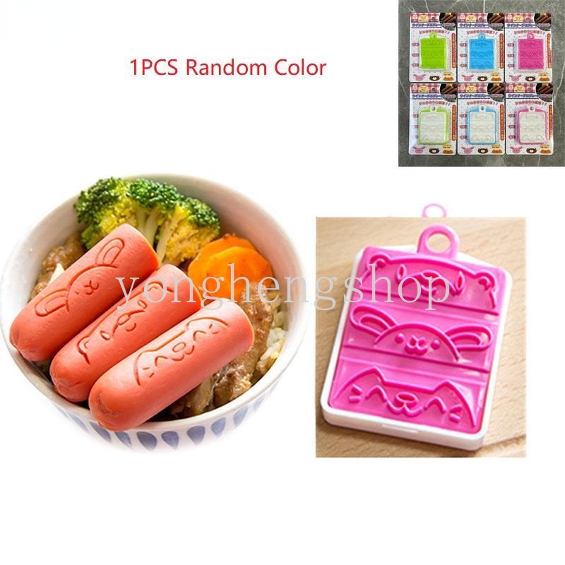 แม่พิมพ์กดไส้กรอก ฮอทดอก กระต่าย หมี แมว ปลาหมึก แฮม DIY สําหรับทําอาหารกลางวัน เบนโตะ ตกแต่งห้องครัว