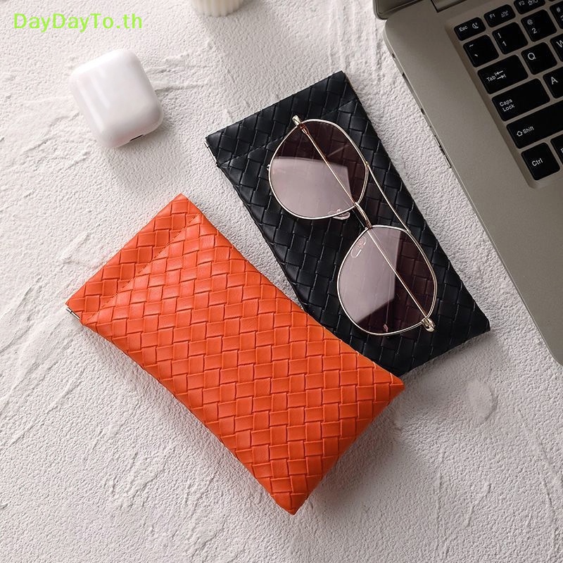 DayDayTo 1 PC ทอแว่นตากระเป๋าแว่นตากันแดดกล่องแบบพกพากันน้ําแว่นตากระเป๋าหนังแว่นตาฝาครอบป้องกันกระเป๋า TH - รูปที่ 6
